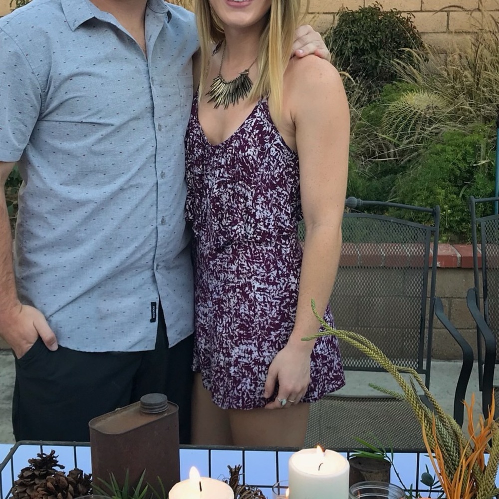 FOREVER 21 // Maroon & White Romper